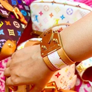 Vintage Louis Vuitton x Takashi Murakami Multicolor Blanc/White Cuff Bracelet